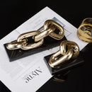Modern golden chain home decoration figurine living room sculpture