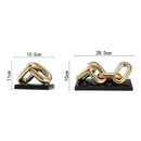 Modern golden chain home decoration figurine living room sculpture