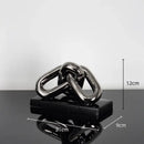 Modern golden chain home decoration figurine living room sculpture