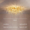 Modern golden chandelier branch crystal lamp for dining room