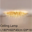Modern golden chandelier branch crystal lamp for dining room
