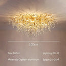 Modern golden chandelier branch crystal lamp for dining room