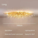 Modern golden chandelier branch crystal lamp for dining room