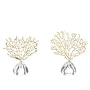 Modern golden coral crystal sculpture living room home decor