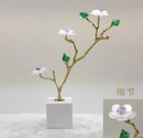 Modern golden crystal flower tree sculpture living room decor