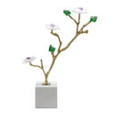 Modern golden crystal flower tree sculpture living room decor