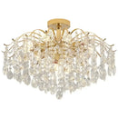 Modern golden crystal led chandelier living room light