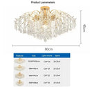 Modern golden crystal led chandelier living room light