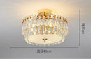 Modern golden crystal led chandelier living room light