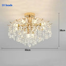 Modern golden crystal led chandelier living room light