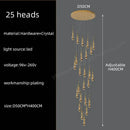 Modern golden crystal pendant chandelier living room teardrop light
