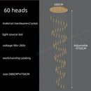 Modern golden crystal pendant chandelier living room teardrop light