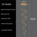 Modern golden crystal pendant chandelier living room teardrop light