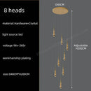 Modern golden crystal pendant chandelier living room teardrop light