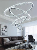 Modern golden crystal rings pendant chandelier for living room