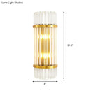 Modern golden crystal shade wall sconce bedroom lamp