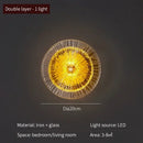 Modern golden crystal wall lamp set of 4 for living room