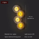 Modern golden crystal wall lamp set of 4 for living room