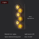 Modern golden crystal wall lamp set of 4 for living room