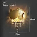 Modern golden decorbites crystal chandelier for living room