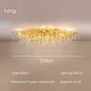 Modern golden decorbites crystal dendritic chandelier dining room light