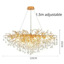 Modern golden decorbites crystal dendritic chandelier dining room light