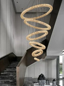 Modern golden decorbites crystal ring chandelier living room light