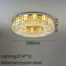 Modern golden decorbites crystal ring led ceiling lamp living room