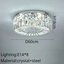 Modern golden decorbites crystal ring led ceiling lamp living room