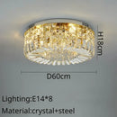 Modern golden decorbites crystal ring led ceiling lamp living room