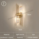 Modern golden decorbites crystal wall light for bedroom