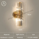 Modern golden decorbites crystal wall light for bedroom