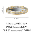 Modern golden double ring decorbites crystal led ceiling chandelier dining room