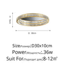 Modern golden double ring decorbites crystal led ceiling chandelier dining room