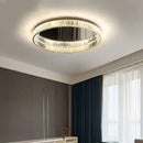 Modern golden double ring decorbites crystal led ceiling chandelier dining room