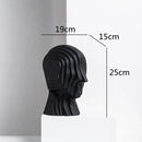 Modern golden geometric ceramic head sculpture living room decor