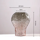 Modern golden geometric glass vase set gold & black living room decor