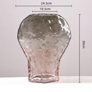 Modern golden geometric glass vase set gold & black living room decor