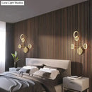 Modern golden geometric led wall lamp for living room