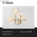 Modern golden geometric led wall lamp for living room