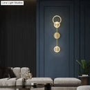 Modern golden geometric led wall lamp for living room