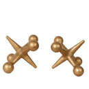 Modern golden geometric resin molecular model living room decor