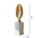 Modern golden geometric resin sculpture living room home decor