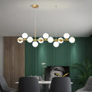 Modern golden glass ball chandelier dining room led pendant light