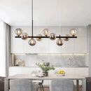 Modern golden glass ball chandelier dining room led pendant light
