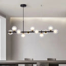 Modern golden glass ball chandelier dining room led pendant light