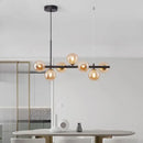 Modern golden glass ball chandelier dining room led pendant light