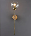 Modern golden glass ball wall sconce living room lighting