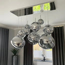 Modern golden glass lava pendant lights for dining room