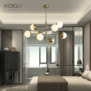 Modern golden glass magic bean chandelier for dining room